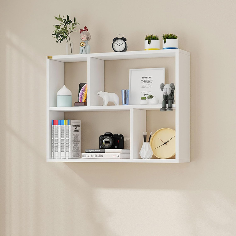 کتابخانه دیواری چهار طبقه  مدل bookshelf 700 مبلمونسرا مدل 203285