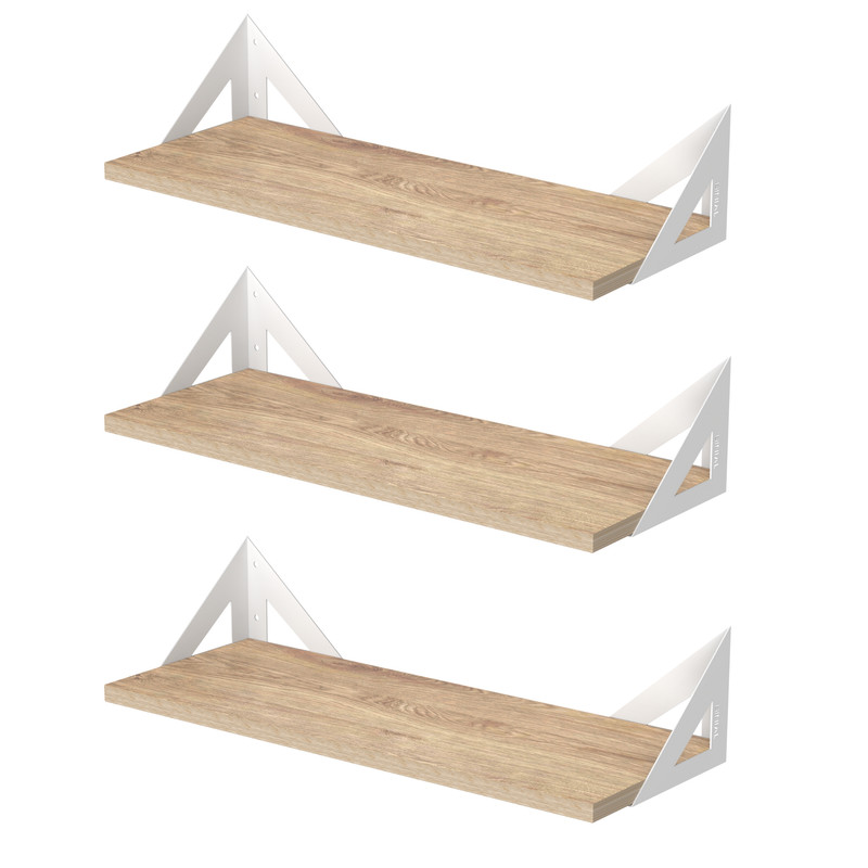 شلف دیواری دینیال مدل p.s مثلثی کد DN4015 مجموعه سه عددی مبلمونسرا مدل 209297