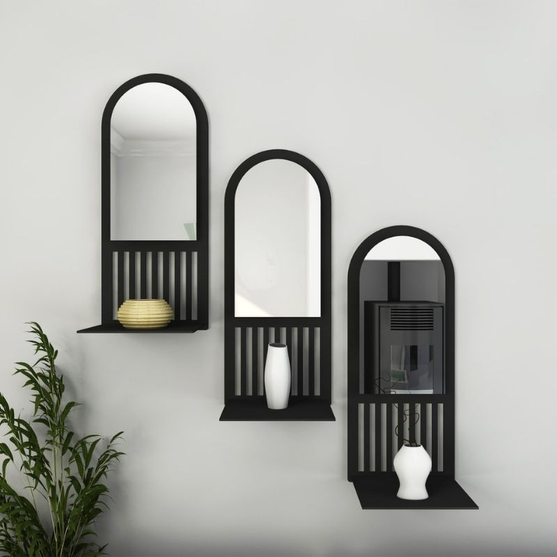 شلف دیواری الیکسار مدل الن کد H101 مجموعه 3 عددی مبلمونسرا مدل 209191