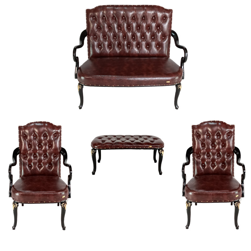 مبل راحتی 4 نفره  مدل عصایی به همراه میز جلومبلی مبلمونسرا مدل 200154