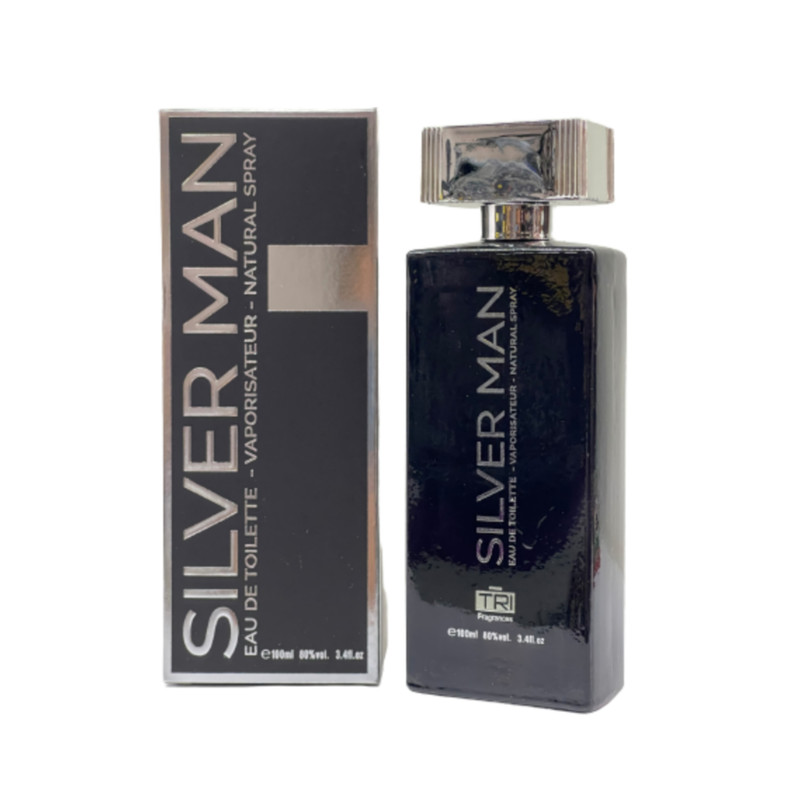 ادو تویلت مردانه تی آر آی مدل SILLVER MAN حجم 100 میلی لیتر مبلمونسرا مدل 205098