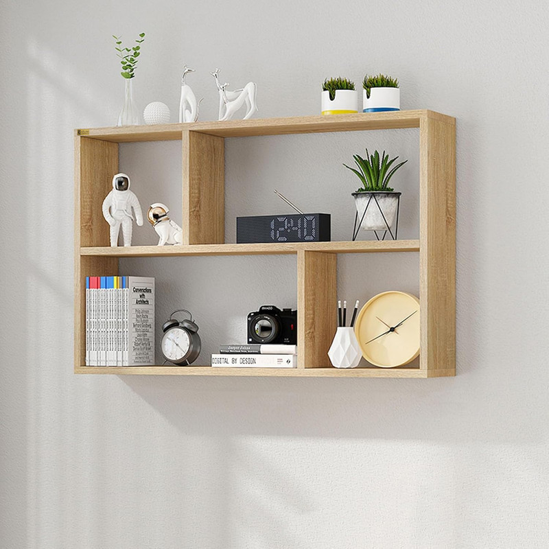 کتابخانه دیواری چهار طبقه  مدل bookshelf800 مبلمونسرا مدل 203286